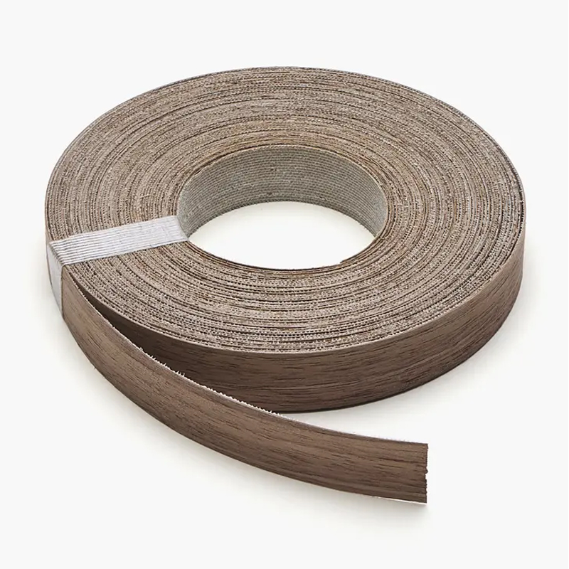 شريط حواف PVC من حبيبات الخشب الملتصقة مسبقًا حسب الطلب لعلامات الأثاث الأصلية شريط حواف PVC من حبيبات الخشب الملتصقة مسبقًا حسب الطلب لعلامات الأثاث الأصلية